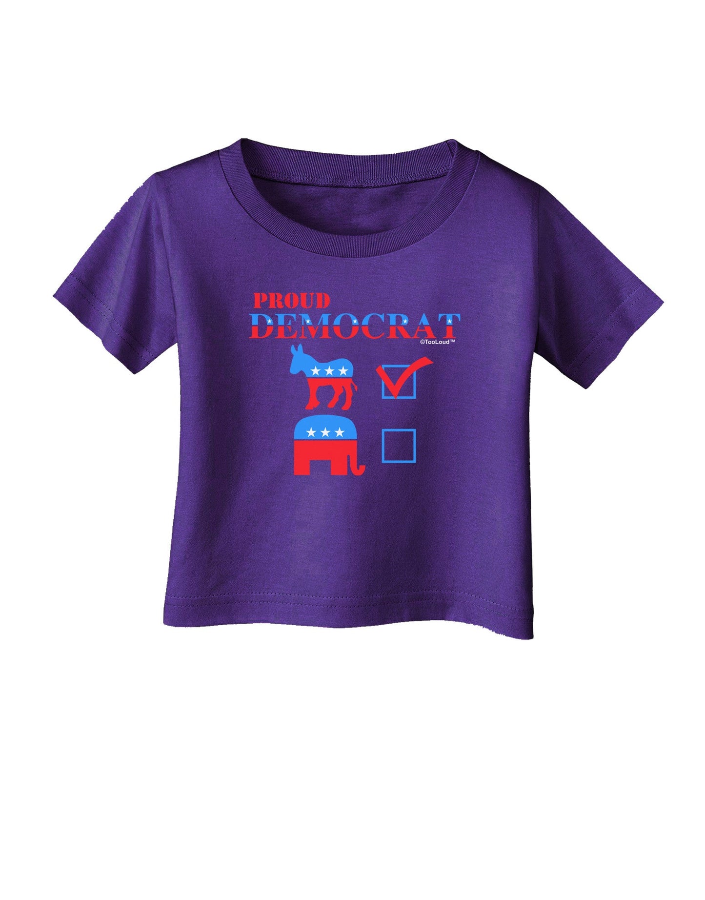 Proud Democrat Checkmark Infant T-Shirt Dark-Infant T-Shirt-TooLoud-Purple-06-Months-Davson Sales