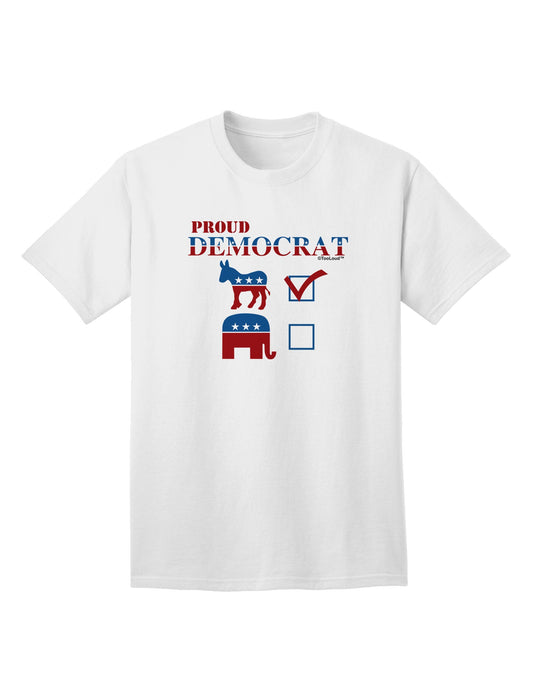 Proud Democrat Checkmark - Premium Adult T-Shirt for the Modern Political Enthusiast-Mens T-shirts-TooLoud-White-Small-Davson Sales