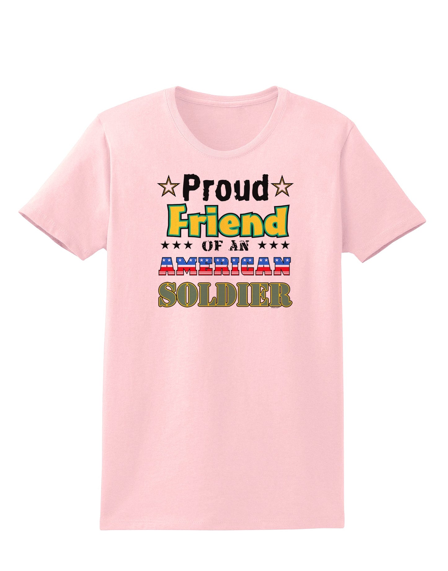 Proud Friend of an American Soldier Womens T-Shirt-Womens T-Shirt-TooLoud-PalePink-X-Small-Davson Sales