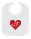 Proud Grandma Heart Baby Bib