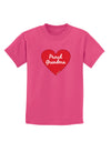 Proud Grandma Heart Childrens Dark T-Shirt-Childrens T-Shirt-TooLoud-Sangria-X-Small-Davson Sales