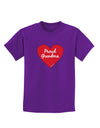 Proud Grandma Heart Childrens Dark T-Shirt-Childrens T-Shirt-TooLoud-Purple-X-Small-Davson Sales