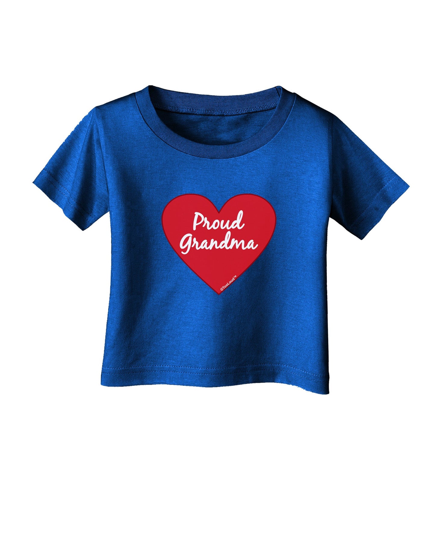 Proud Grandma Heart Infant T-Shirt Dark-Infant T-Shirt-TooLoud-Royal-Blue-06-Months-Davson Sales
