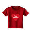 Proud Grandma Heart Toddler T-Shirt Dark-Toddler T-Shirt-TooLoud-Red-2T-Davson Sales