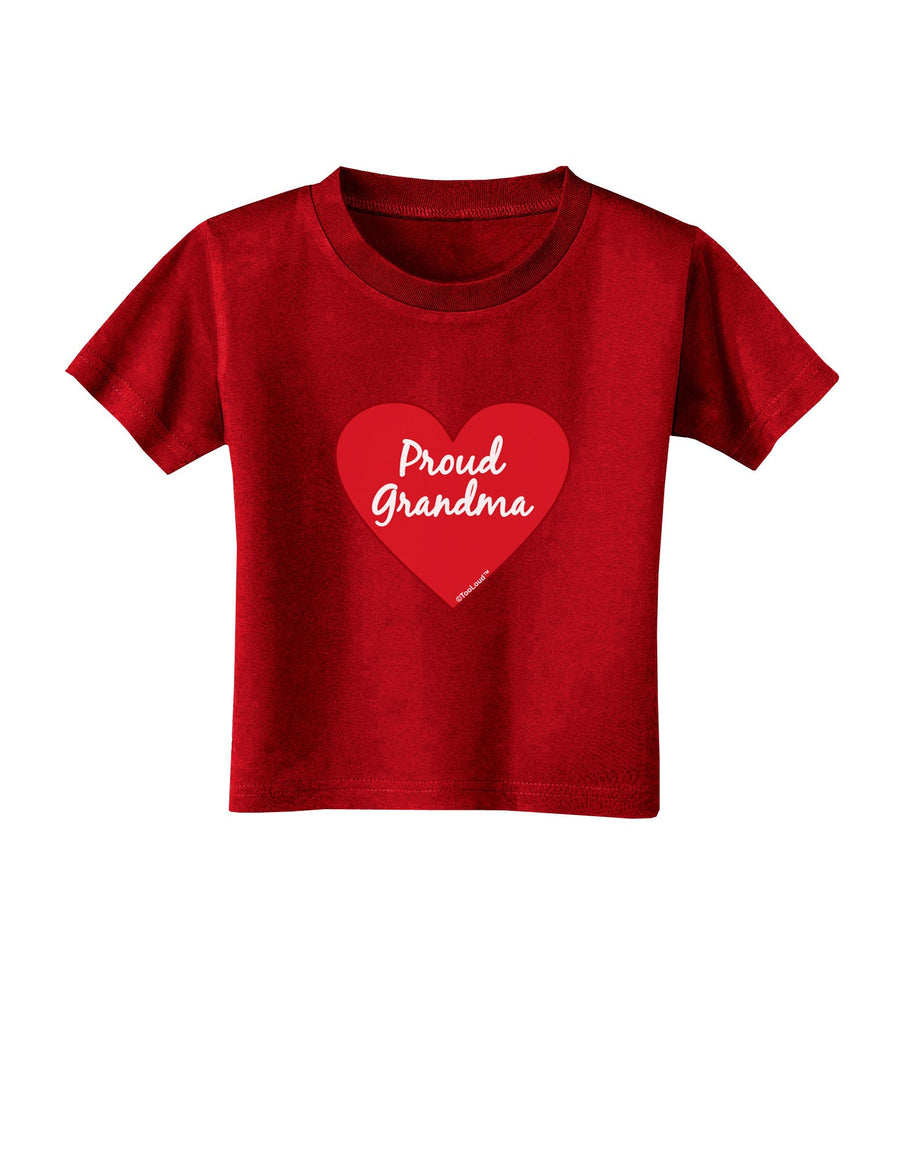 Proud Grandma Heart Toddler T-Shirt Dark-Toddler T-Shirt-TooLoud-Black-2T-Davson Sales