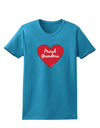Proud Grandma Heart Womens Dark T-Shirt-TooLoud-Turquoise-X-Small-Davson Sales