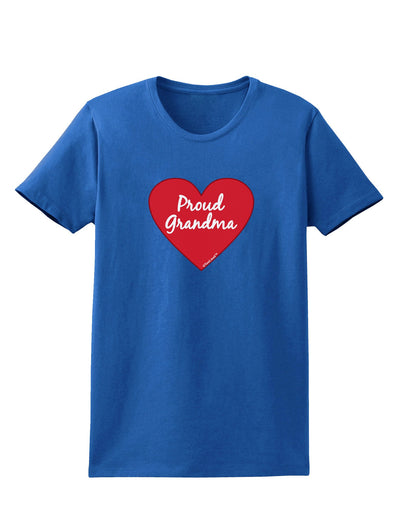 Proud Grandma Heart Womens Dark T-Shirt-TooLoud-Royal-Blue-X-Small-Davson Sales