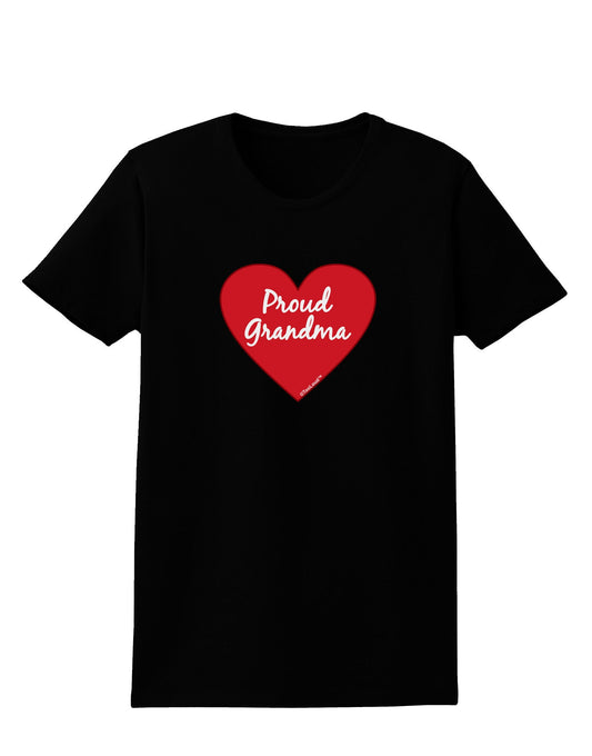 Proud Grandma Heart Womens Dark T-Shirt-TooLoud-Black-X-Small-Davson Sales
