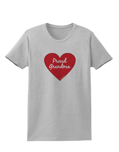 Proud Grandma Heart Womens T-Shirt-Womens T-Shirt-TooLoud-AshGray-X-Small-Davson Sales