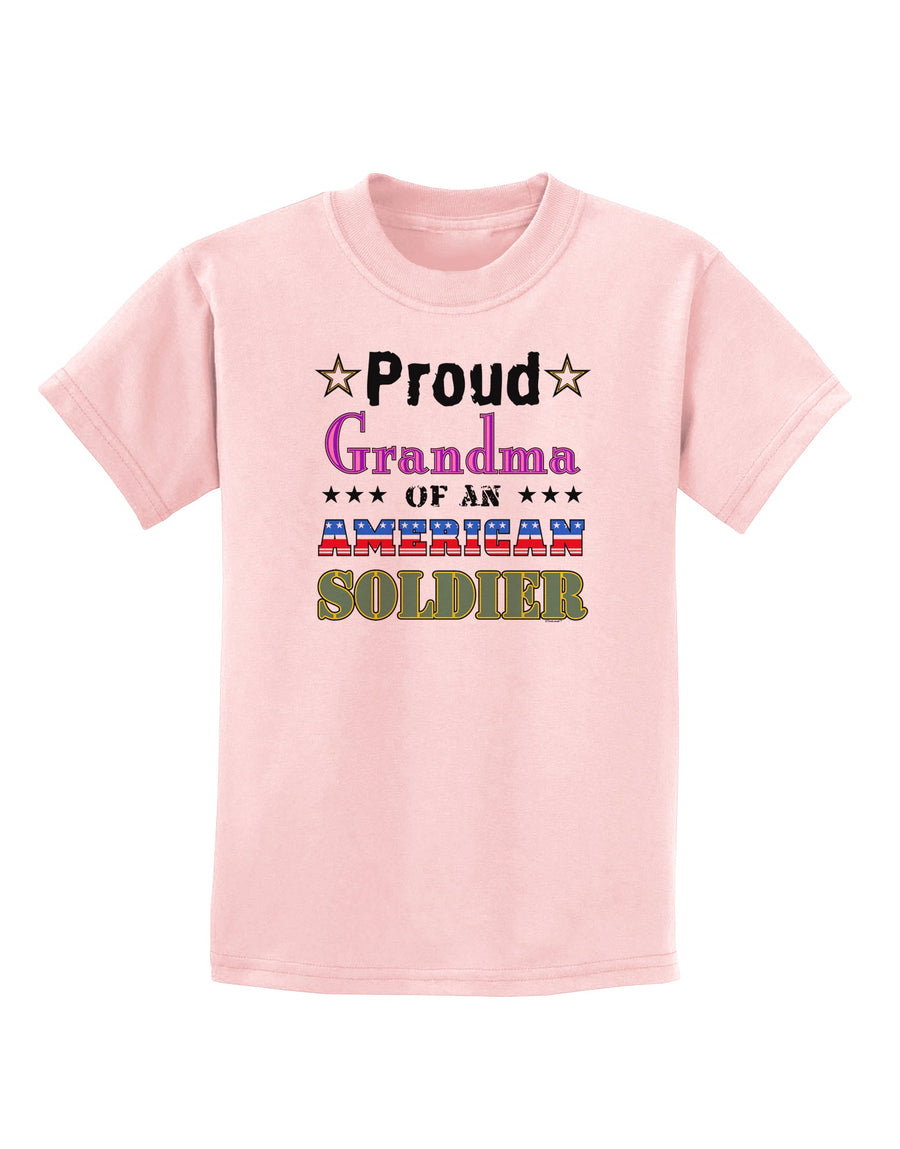 Proud Grandma of an American Soldier Childrens T-Shirt-Childrens T-Shirt-TooLoud-White-X-Small-Davson Sales