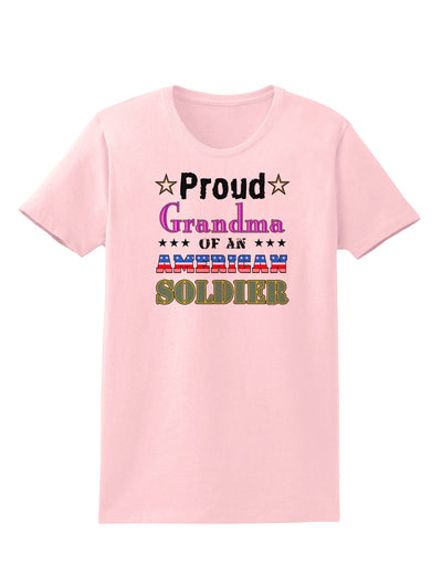 Proud Grandma of an American Soldier Womens T-Shirt-Womens T-Shirt-TooLoud-PalePink-X-Small-Davson Sales