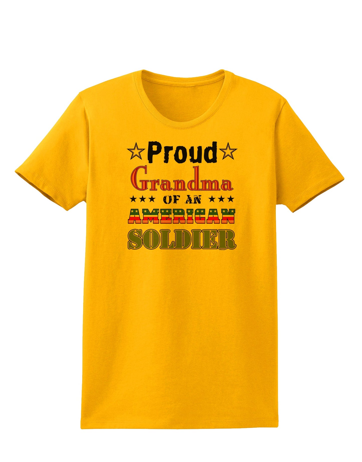 Proud Grandma of an American Soldier Womens T-Shirt-Womens T-Shirt-TooLoud-Gold-X-Small-Davson Sales