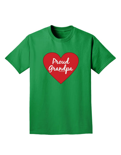 Proud Grandpa Heart Adult Dark T-Shirt by TooLoud-Mens T-Shirt-TooLoud-Kelly-Green-Small-Davson Sales