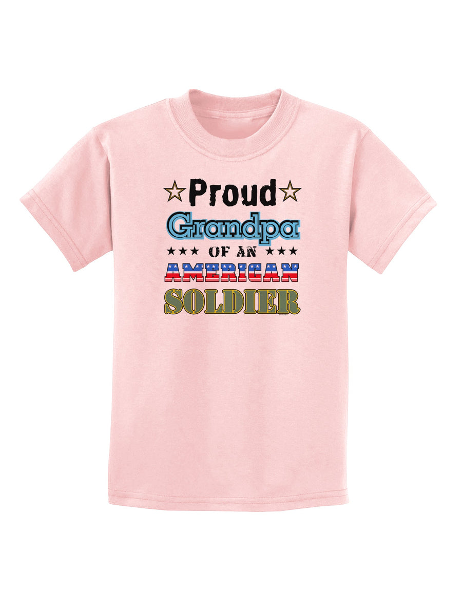 Proud Grandpa of an American Soldier Childrens T-Shirt-Childrens T-Shirt-TooLoud-White-X-Small-Davson Sales