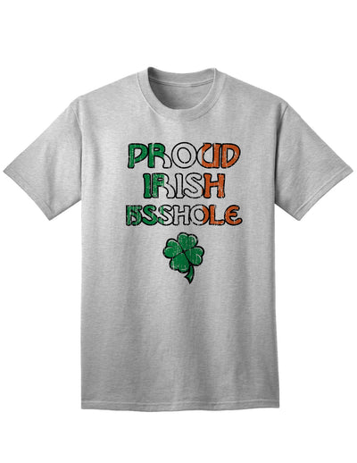 Proud Irish Asshole Adult Unisex St Patrick's Day T-Shirt-TooLoud-Ash Gray-Small-Davson Sales