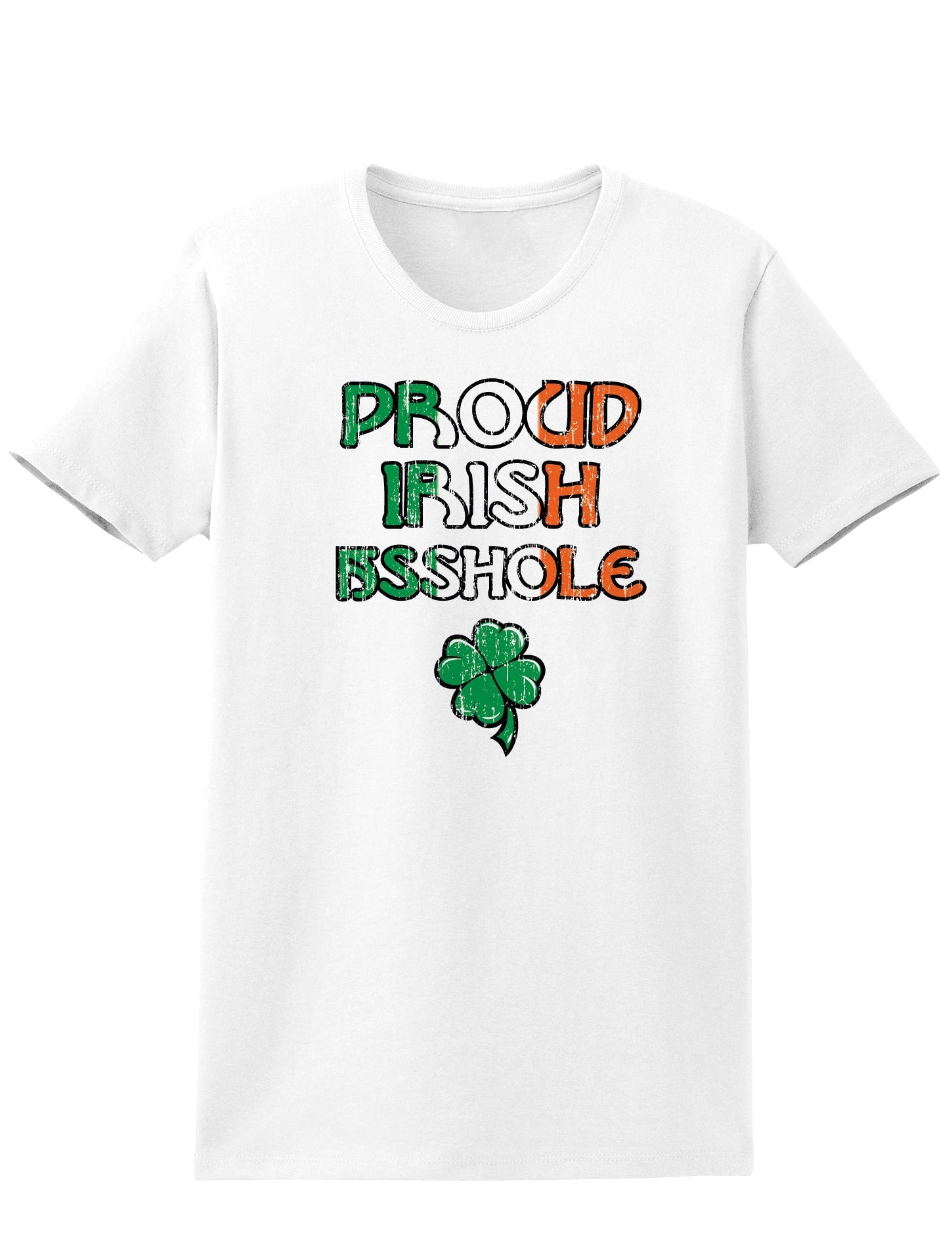 Proud Irish Asshole Adult Womens St. Patrick's Day T-Shirt-TooLoud-White-Small-Davson Sales