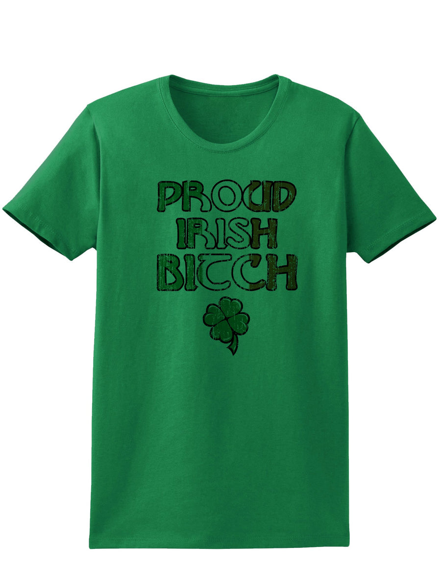 Proud Irish Bitch Adult Womens St. Patrick's Day T-Shirt-TooLoud-Ash Gray-Small-Davson Sales