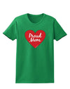 Proud Mom Heart Womens Dark T-Shirt-TooLoud-Kelly-Green-X-Small-Davson Sales