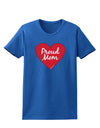 Proud Mom Heart Womens Dark T-Shirt-TooLoud-Royal-Blue-X-Small-Davson Sales