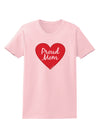 Proud Mom Heart Womens T-Shirt-Womens T-Shirt-TooLoud-PalePink-X-Small-Davson Sales