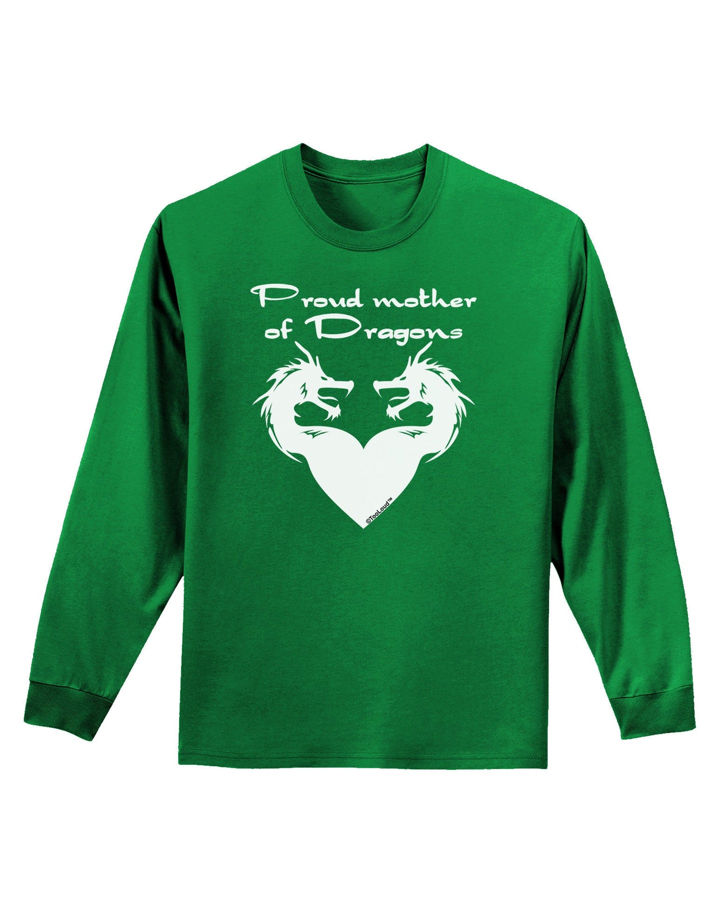 Proud Mother of Dragons Adult Long Sleeve Dark T-Shirt-TooLoud-Kelly-Green-Small-Davson Sales