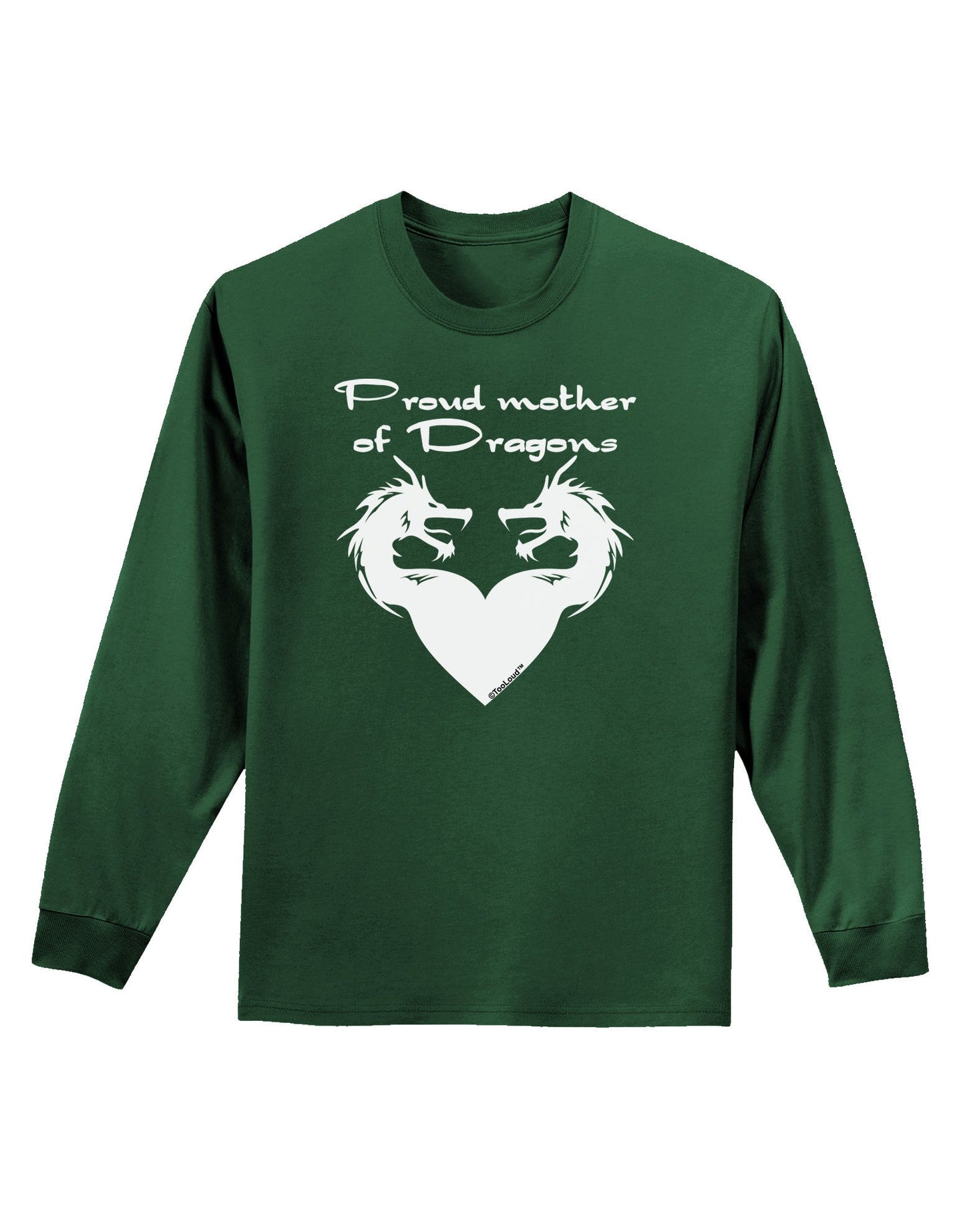Proud Mother of Dragons Adult Long Sleeve Dark T-Shirt-TooLoud-Dark-Green-Small-Davson Sales