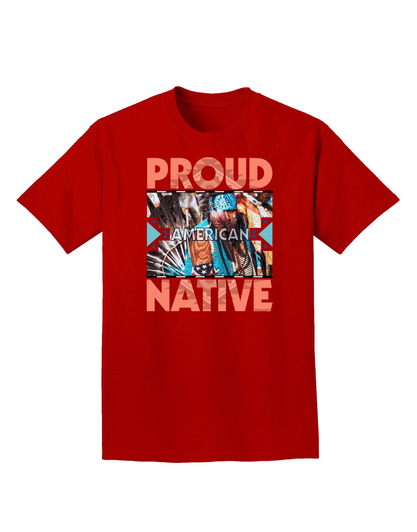Proud Native American Adult Dark T-Shirt-Mens T-Shirt-TooLoud-Red-Small-Davson Sales