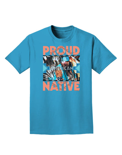 Proud Native American Adult Dark T-Shirt-Mens T-Shirt-TooLoud-Turquoise-Small-Davson Sales