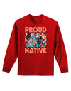 Proud Native American Adult Long Sleeve Dark T-Shirt-TooLoud-Red-Small-Davson Sales