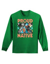 Proud Native American Adult Long Sleeve Dark T-Shirt-TooLoud-Kelly-Green-Small-Davson Sales