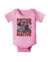 Proud Native American Baby Romper Bodysuit-Baby Romper-TooLoud-Pink-06-Months-Davson Sales