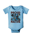 Proud Native American Baby Romper Bodysuit-Baby Romper-TooLoud-LightBlue-06-Months-Davson Sales