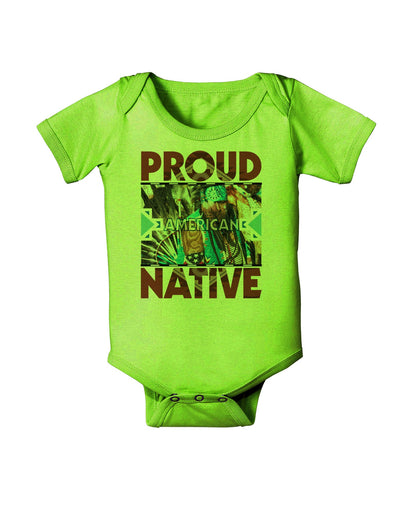 Proud Native American Baby Romper Bodysuit-Baby Romper-TooLoud-Lime-06-Months-Davson Sales