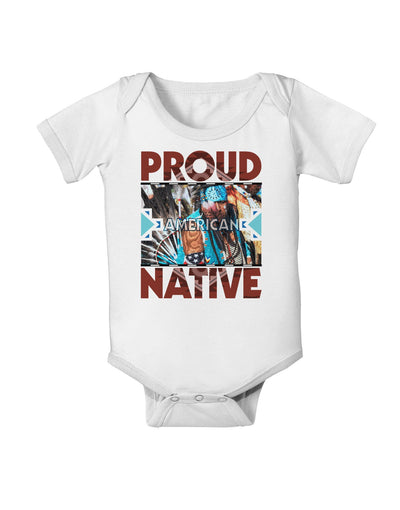 Proud Native American Baby Romper Bodysuit-Baby Romper-TooLoud-White-06-Months-Davson Sales