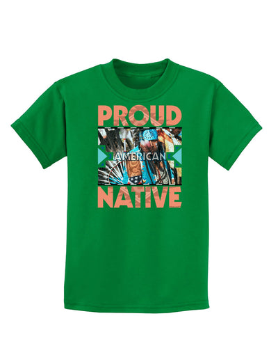 Proud Native American Childrens Dark T-Shirt-Childrens T-Shirt-TooLoud-Kelly-Green-X-Small-Davson Sales