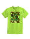 Proud Native American Childrens T-Shirt-Childrens T-Shirt-TooLoud-Lime-Green-X-Small-Davson Sales