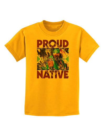 Proud Native American Childrens T-Shirt-Childrens T-Shirt-TooLoud-Gold-X-Small-Davson Sales