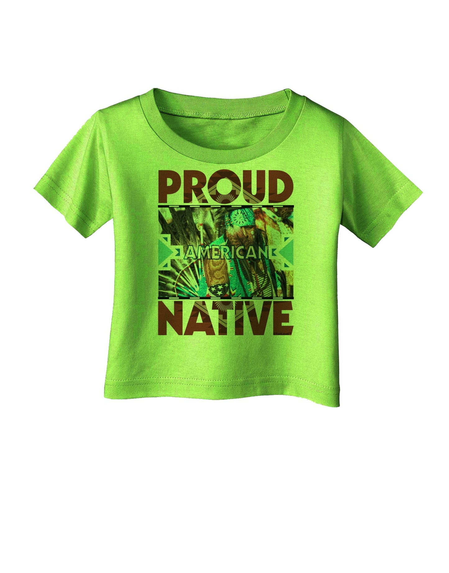 Proud Native American Infant T-Shirt-Infant T-Shirt-TooLoud-Lime-Green-06-Months-Davson Sales