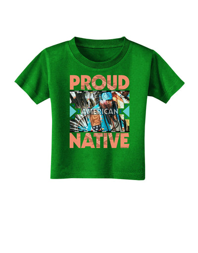 Proud Native American Toddler T-Shirt Dark-Toddler T-Shirt-TooLoud-Clover-Green-2T-Davson Sales