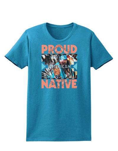 Proud Native American Womens Dark T-Shirt-TooLoud-Turquoise-X-Small-Davson Sales