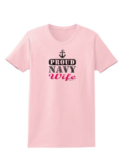 Proud Navy Wife Womens T-Shirt-Womens T-Shirt-TooLoud-PalePink-X-Small-Davson Sales