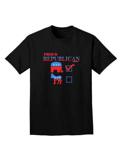 Proud Republican Checkmark Adult Dark T-Shirt-Mens T-Shirt-TooLoud-Black-Small-Davson Sales