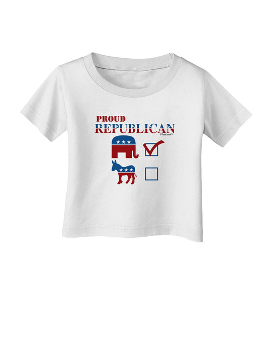 Proud Republican Checkmark Infant T-Shirt-Infant T-Shirt-TooLoud-White-06-Months-Davson Sales