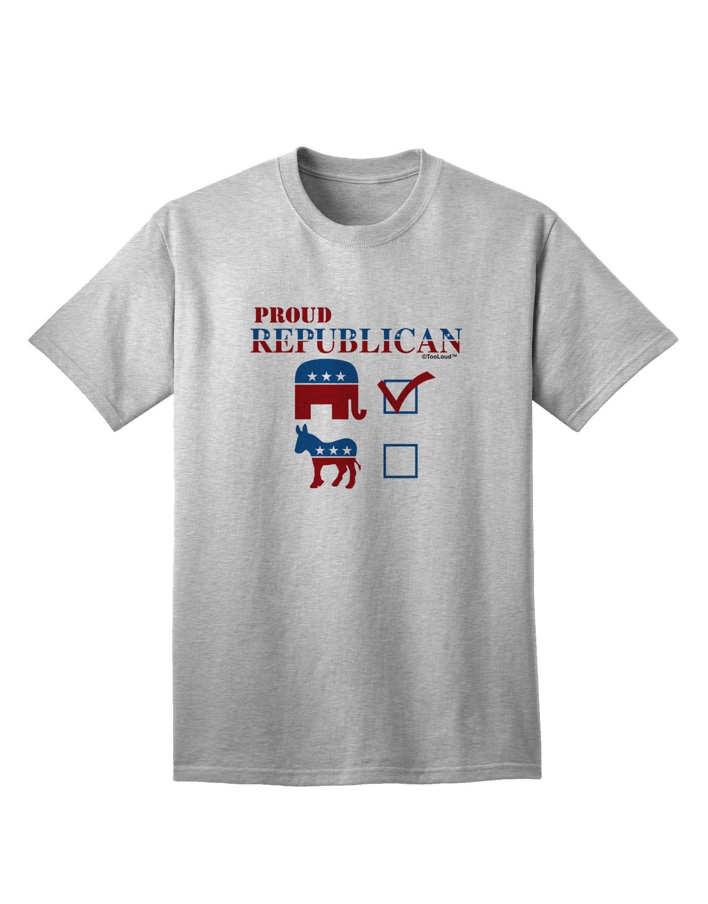 Proud Republican Checkmark - Premium Adult T-Shirt for the Discerning Conservative-Mens T-shirts-TooLoud-AshGray-Small-Davson Sales