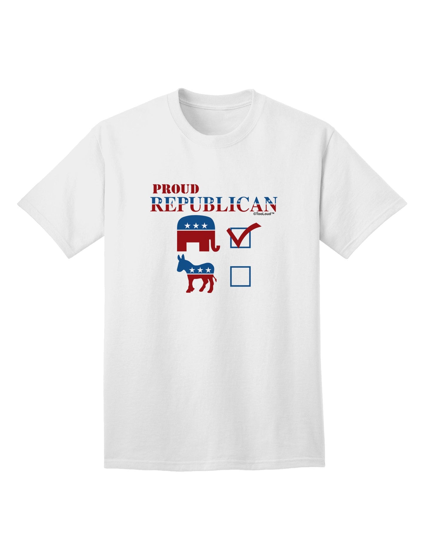 Proud Republican Checkmark - Premium Adult T-Shirt for the Discerning Conservative-Mens T-shirts-TooLoud-White-Small-Davson Sales
