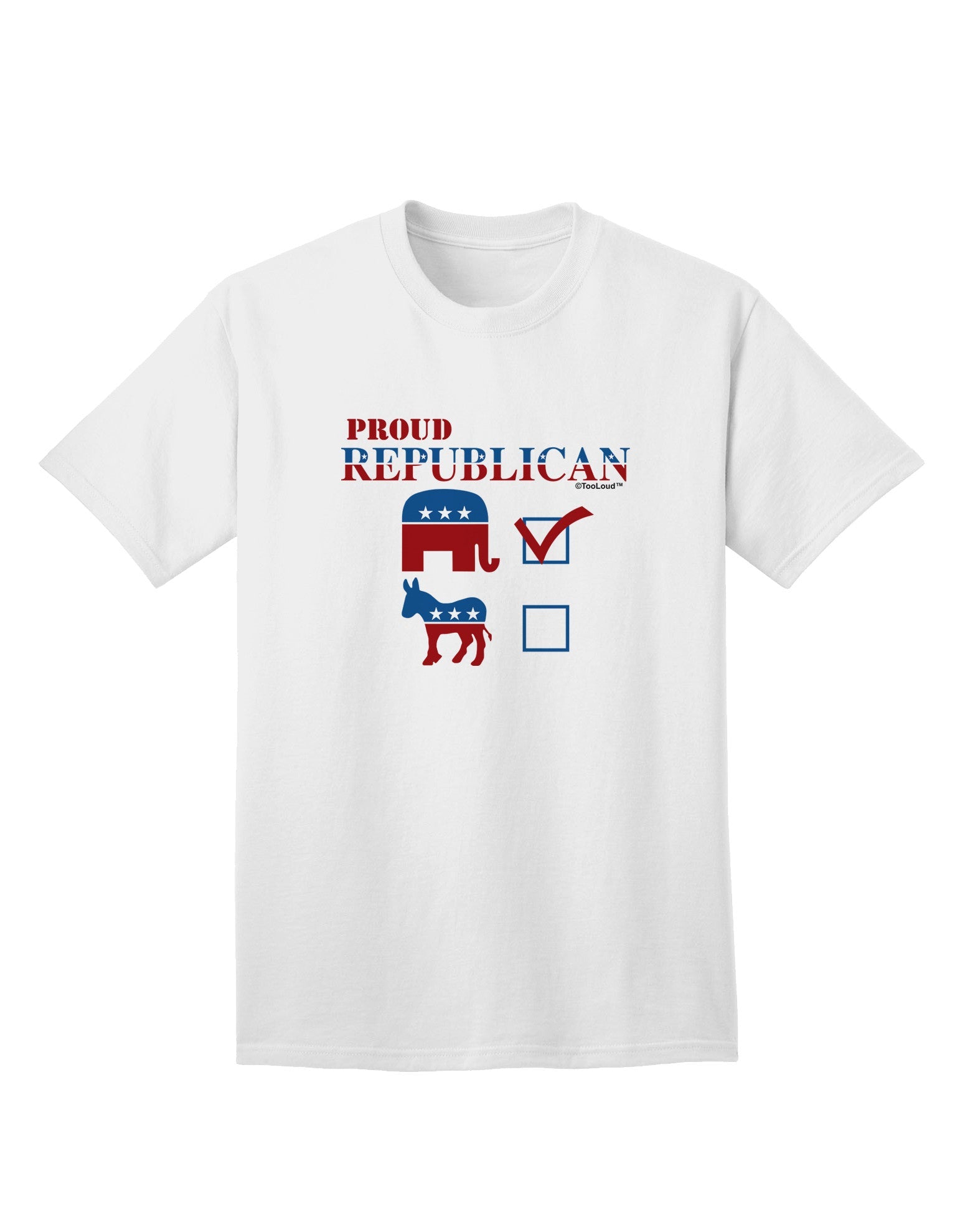 Proud Republican Checkmark - Premium Adult T-Shirt for the Discerning Conservative-Mens T-shirts-TooLoud-White-Small-Davson Sales