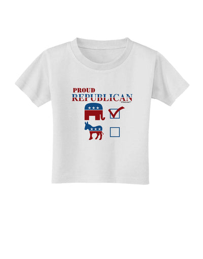 Proud Republican Checkmark Toddler T-Shirt-Toddler T-Shirt-TooLoud-White-2T-Davson Sales