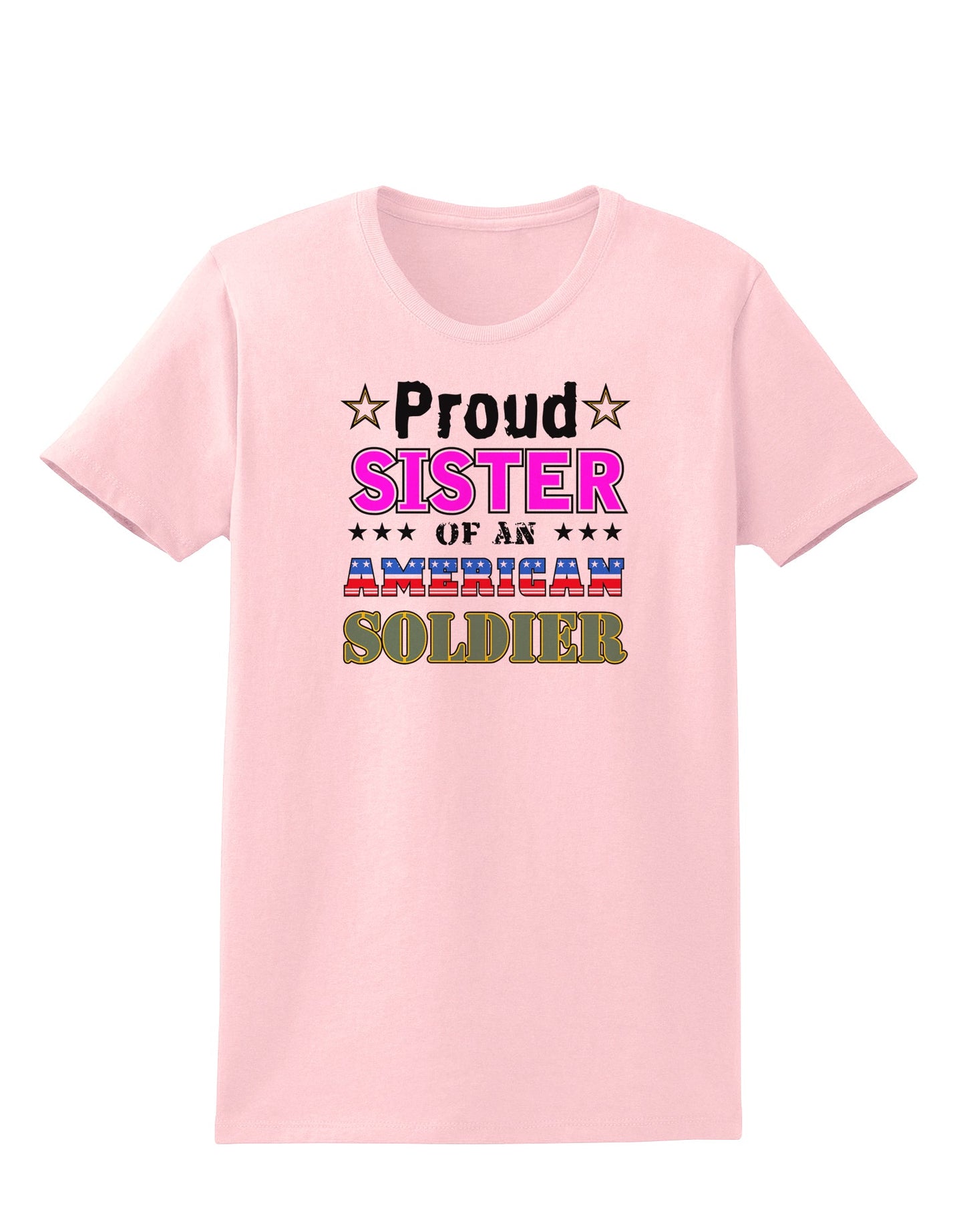Proud Sister of an American Soldier Womens T-Shirt-Womens T-Shirt-TooLoud-PalePink-X-Small-Davson Sales