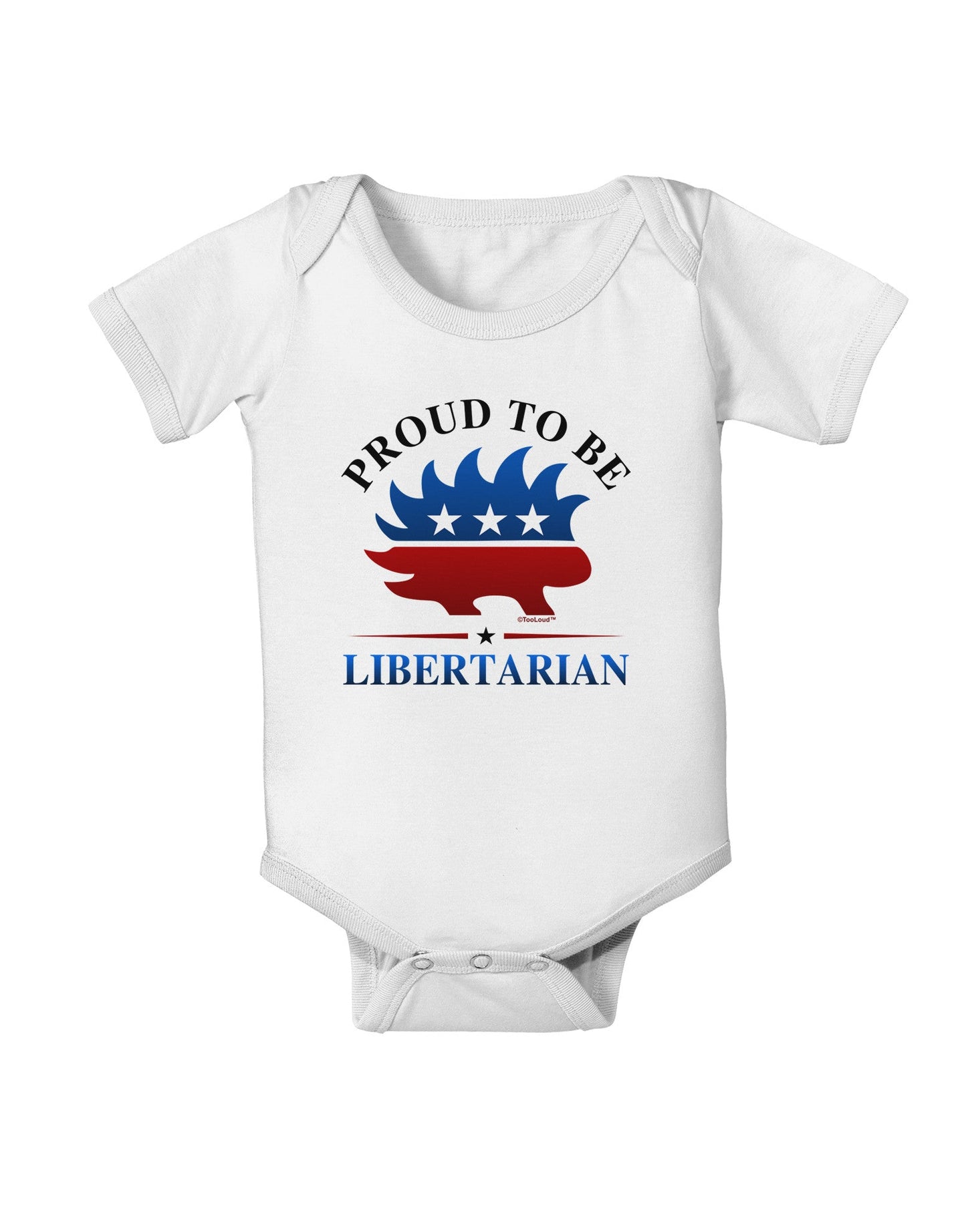 Proud To Be Libertarian Baby Romper Bodysuit-Baby Romper-TooLoud-White-06-Months-Davson Sales