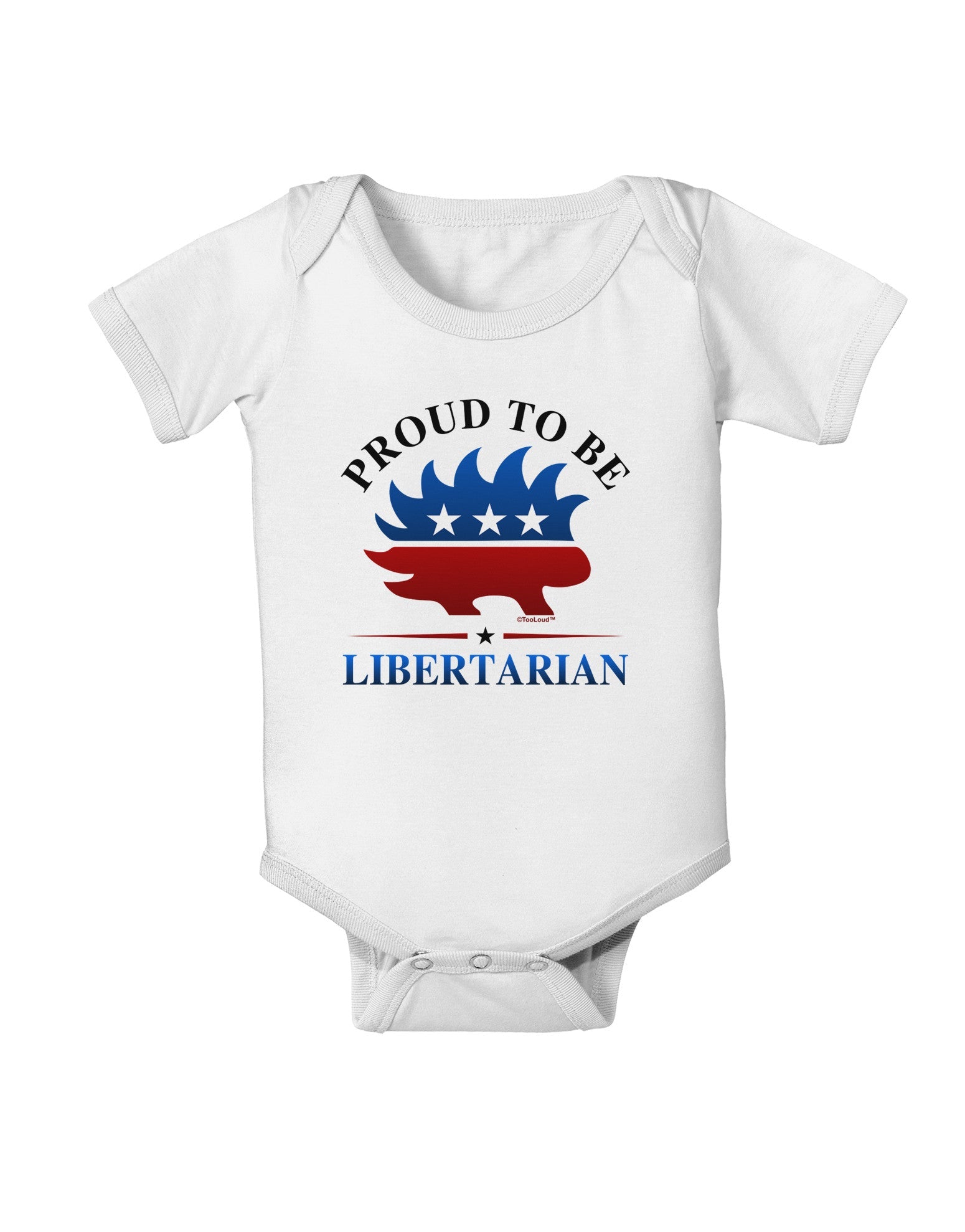 Proud To Be Libertarian Baby Romper Bodysuit-Baby Romper-TooLoud-White-06-Months-Davson Sales